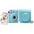 Kit Câmera Instantânea Fujifilm Instax Mini 12 Azul + Pack 10 filmes Macaron + Bolsa Azul Candy Azul Candy