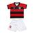 Kit Camisa Flamengo Bebê com Shorts Uniforme 1 Torcida Baby Vermelho