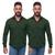 Kit Camisa Social Masculina Manga Longa Slim 2 Cores Iguais Verde militar