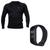 Kit Camisa Térmica Masculina UV Segunda Pele Protação Solar 50+ Manga Longa Dry Fit + Relógio Preto