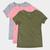 Kit Camiseta Abrange C/ 3 Peças Feminina Rosa, Verde