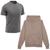 Kit Camiseta Dry Academia Treino + Moletom Com Capuz Masculino Cinza, Nude