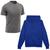 Kit Camiseta Dry Academia Treino + Moletom Com Capuz Masculino Cinza, Azul
