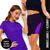 KIT Camiseta DRY FIT POLIAMIDA MALHA FRIA  + Short Leg Legging REDINHA Suplex Conjunto Fitness 543 Roxo