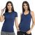 Kit Camiseta e Regata Feminina Fitness Academia Azul