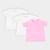 Kit Camiseta Juvenil All Free Básica Feminina 3 Peças Rosa, Branco
