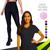 Kit Camiseta MALHA FRIA POLIAMIDA + Calça Leg Legging REDINHA Academia Corrida Feminina 531 Preto