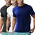 Kit Camiseta Masculina Academia Treino Dry Fit Super Leve Preto, Azul, Branco