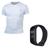 Kit Camiseta Masculina Camisas 100% Algodão Slim Basicas + Relógio Branco