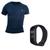 Kit Camiseta Masculina Camisas 100% Algodão Slim Basicas + Relógio Azul