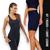 KIT Camiseta REGATA DRY FIT Feminina + Short Leg Legging REDINHA Suplex Conjunto Fitness 633 Preto