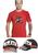 Kit camiseta t shirt moto + bone moto gp  ref.rp01 Vermelho