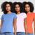 Kit Camisetas Basicamente Babylook 3 Peças Feminino Colorido
