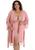 Kit Camisola Plus Size Feminino + Robe Roupão de Banho Luxo com Renda Rose