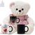 Kit Caneca Mágica Urso Pelúcia Presente Dia dos Namorados N3 Floral