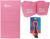 Kit caneleira peso 3 kg tornozeleira peso + corda de pular para exercícios + colchonete para academia Rosa