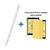 Kit Caneta C/ Palm Rejection + Capa p iPad 6 ª ger 9.7" Protetora com Espaço para caneta Anti Impacto Proteção Total Capinha Smart Case Robusta Caneta Branca e Capa Amarela