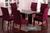 Kit capa cadeira de jantar com elástico 8 peças malha grossa Vinho