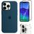 Kit Capa Capinha Case + Película 3D Tela + Película de Camerâ Compatível Com iPhone 13 Pro Azul-horizonte