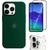 Kit Capa Capinha Case + Película 3D Tela + Película de Camerâ Compatível Com iPhone 13 Pro Verde-escuro