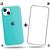 Kit Capa Capinha Case + Película de Vidro 3D Compatível Com iPhone 13 Mini Azul-tiffany