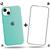 Kit Capa Capinha Case + Película de Vidro 3D Compatível Com iPhone 13 Mini Verde-água