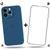Kit Capa Capinha Case + Película de Vidro 3D Compatível Com iPhone 13 Pro Max Azul