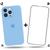 Kit Capa Capinha Case + Película de Vidro 3D Compatível Com iPhone 13 Pro Max Azul-bebê