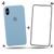 Kit Capa Capinha Case + Película de Vidro 3D Compatível Com iPhone X / XS Azul bebê