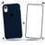 Kit Capa Capinha Case + Película de Vidro 3D Compatível Com iPhone XR Azul meia noite