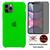 Kit Capa Capinha Case + Película Privacidade 3D Tela Compatível Com iPhone 11 Pro Max Verde-neon