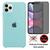 Kit Capa Capinha Case + Película Privacidade 3D Tela Compatível Com iPhone 11 Pro Max Verde-tiffany