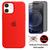 Kit Capa Capinha Case + Película Privacidade 3D Tela Compatível Com iPhone 12 Mini Vermelho