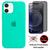 Kit Capa Capinha Case + Película Privacidade 3D Tela Compatível Com iPhone 12 Mini Verde-menta