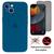 Kit Capa Capinha Case + Película Privacidade 3D Tela Compatível Com iPhone 13 Mini Azul-horizonte