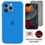 Kit Capa Capinha Case + Película Privacidade 3D Tela Compatível Com iPhone 13 Pro Max Azul royal