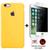 Kit Capa Capinha Case + Película Privacidade 3d Tela Compatível Com iPhone 6 Plus / 6s Plus Amarelo