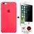 Kit Capa Capinha Case + Película Privacidade 3d Tela Compatível Com iPhone 6 Plus / 6s Plus Rosa-coral