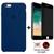 Kit Capa Capinha Case + Película Privacidade 3d Tela Compatível Com iPhone 6 Plus / 6s Plus Azul