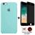 Kit Capa Capinha Case + Película Privacidade 3d Tela Compatível Com iPhone 6 Plus / 6s Plus Verde-água