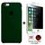 Kit Capa Capinha Case + Película Privacidade 3d Tela Compatível Com iPhone 6 Plus / 6s Plus Verde-escuro