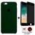 Kit Capa Capinha Case + Película Privacidade 3d Tela Compatível Com iPhone 6 Plus / 6s Plus Verde-escuro