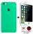 Kit Capa Capinha Case + Película Privacidade 3d Tela Compatível Com iPhone 6 Plus / 6s Plus Verde-menta