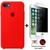 Kit Capa Capinha Case + Película Privacidade 3D Tela Compatível Com iPhone 7 / 8 Vermelho