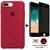 Kit Capa Capinha Case + Película Privacidade 3D Tela Compatível Com iPhone 7 Plus / 8 Plus Bordô