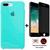 Kit Capa Capinha Case + Película Privacidade 3D Tela Compatível Com iPhone 7 Plus / 8 Plus Azul-tiffany