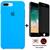 Kit Capa Capinha Case + Película Privacidade 3D Tela Compatível Com iPhone 7 Plus / 8 Plus Azul-piscina