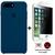 Kit Capa Capinha Case + Película Privacidade 3D Tela Compatível Com iPhone 7 Plus / 8 Plus Azul-horizonte