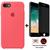 Kit Capa Capinha Case + Película Privacidade 3d Tela Compatível Com iPhone SE - 3ª Geração Rosa-coral