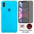 Kit Capa Capinha Case + Película Privacidade 3D Tela Compatível Com iPhone X / XS Azul-piscina